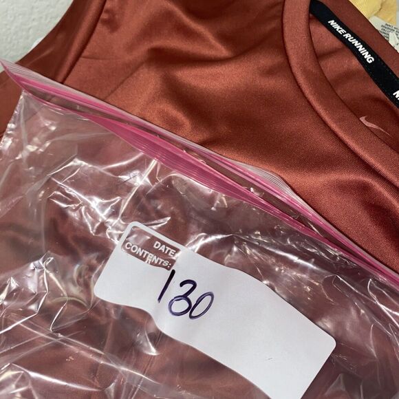 Nike Dri Fit Miler Short Sleeve Running T-shirt Burgandy V-Neck Small - Picture 6 of 6